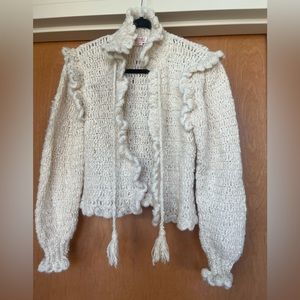 Chunky cream cardigan